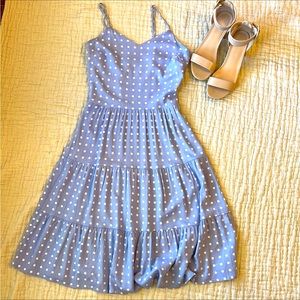 Lavender Blue Polka Dot Dress